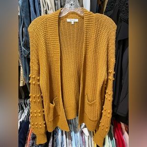 Madewell bobble cardigan in antique gold